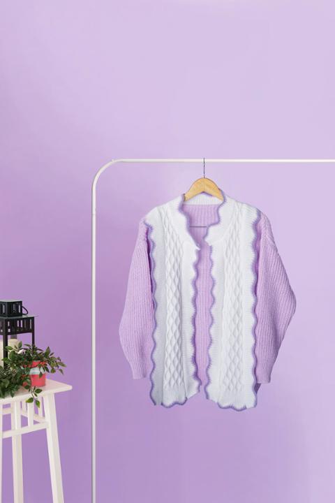 Foto model menggunakan produk Rency Soft Knit Cardigan